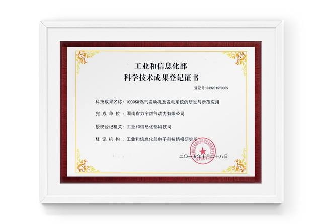 Certificado de logro de ciencia y tecnolog&iacute;a del Ministerio de Industria y Tecnolog&iacute;a de la Informaci&oacute;n