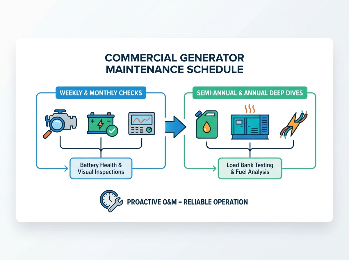 Generador de energ&iacute;a de respaldo comercial